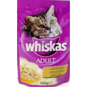 Whiskas Adult s teľacím mäsom v krémovej omáčke 100 g
