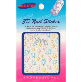 Nail Stickers 3D nálepky na nechty 1 aršík 10100 S32