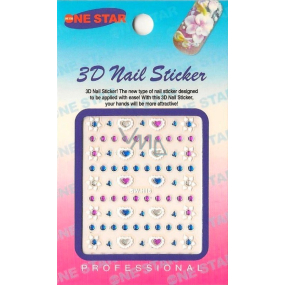 Nail Stickers 3D nálepky na nechty 1 aršík 10100 SW-H16