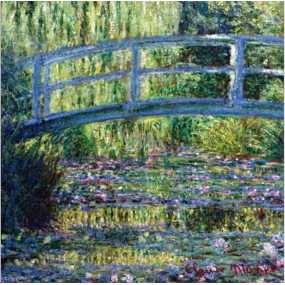 Le Blanc Pivoňka Le Pont - Claude Monet Vonný sáčok 11 x 11 cm 8 g