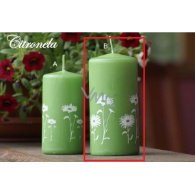 Lima Citronela sviečka proti komárom s vôňou kvetov zelený list valec 60 x 120 mm 1 kus