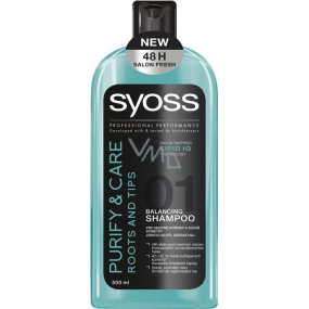 Syoss Purify & Care Roots and Tips šampón pre mastné korienky a suché končeky 500 ml