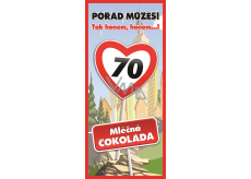 Bohemia Gifts Mliečna čokoláda Všetko najlepšie 70, darčeková 100 g