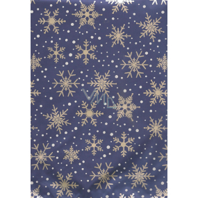 Nekupto Celofánový sáčok 20 x 35 cm Vianočné modrý, vločky