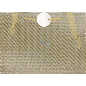 Nekupto Darčeková papierová taška s glitrami 12 x 17 cm strieborno-zlatý 036 02 QS