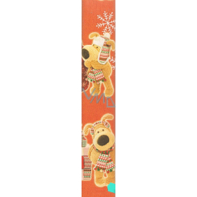 Ditipo Darčekový baliaci papier 70 x 200 cm Vianočný oranžový Psík 2013900