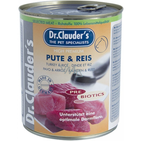 Dr. Clauders Morka s ryžou kompletné krmivo 80% mäsa pre dospelých psov 800 g