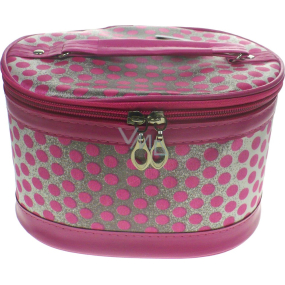Kozmetický kufrík bodka ružový 19 x 14,5 x 12 cm 70590