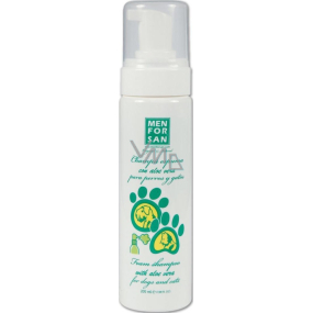 MenForSan Aloe Vera prírodná penový šampón pre psy a mačky 200 ml