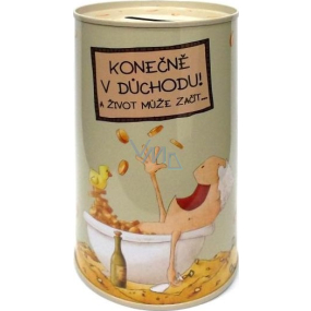 Albi Humorná pokladnička Konečne v dôchodku 13 x 8 cm