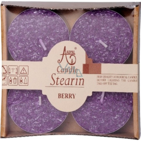 Adpal Stearin Maxi Berry - Čučoriedky vonné čajové sviečky 4 kusy