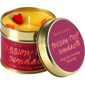 Bomb Cosmetics Vášnivé ovocie Vonná prírodné, ručne vyrobená sviečka v plechovej dóze horí až 35 hodín