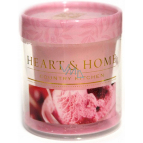 Heart & Home Jahodová zmrzlina Sójová vonná sviečka bez obalu horí až 15 hodín 53 g
