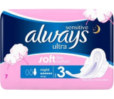 Always Sensitive Ultra Night hygienické vložky s krídelkami 7 kusov