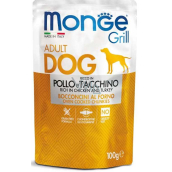 Monge Dog Grill kuracie, morčacie kapsička 100 g
