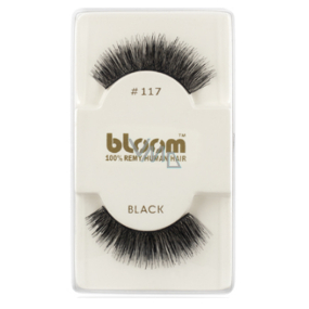 Bloom Natural nalepovacie riasy z prírodných vlasov obloučkové čiernej č. 117 1 pár
