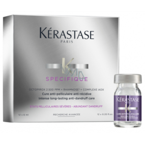 Kérastase Specifique Cure Anti-pelliculaire 4 týždňová kúra pre liečbu pokožky s lupinami 12 x 6 ml