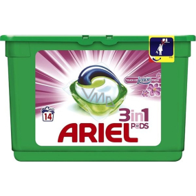 Ariel Touch of Lenor Fresh 3v1 gélové kapsule na pranie bielizne 14 kusov 418,6 g