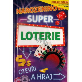 Nekupto Stieracie prianie k narodeninám Super lotérie 21,5 x 13,5 cm G 31 3347