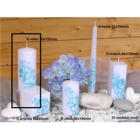 Lima Kvetinová sviečka modrá valec 60 x 150 mm 1 kus
