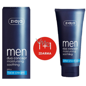 Ziaja Men Duo Concept hydratačný krém 50 ml + balzam po holení 75 ml, duopack