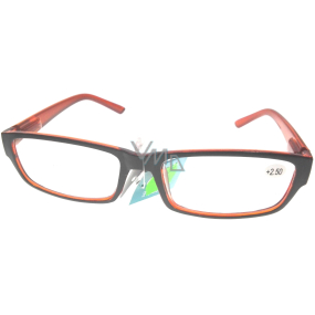 Berkeley Čítacie dioptrické okuliare +2,50 plast čierno-oranžové 1 kus MC2