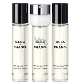 Chanel Bleu de Chanel parfumovaná voda pre mužov 3 x 20 ml náplň
