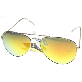 Dudes & dudettes Slnečné okuliare pre deti zlaté žltá skla JK5570
