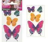 Tetovacie obtlačky s glitrami Motýle 10,5 x 6 cm