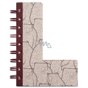 If Alphabooks Note Books Zápisník v tvare písmena L 91 x 14 x 124 mm
