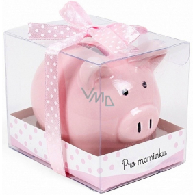 Albi Pokladnička prasiatko malé Pre mamičku ružová 7 cm × 6,5 cm × 7,3 cm