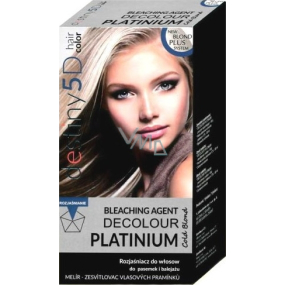 Professional Hair Care Destiny 5D Decolour Platinium biely platinový melír na vlasy 40 g + 80 ml