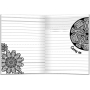 Ditipo Relax do kabelky Mandala s ružovými kvetmi zápisník 15 x 10,5 cm