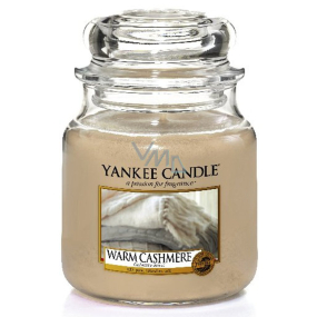 Yankee Candle Warm Cashmere - Hrejivý kašmír vonná sviečka Classic strednej sklo 411 g