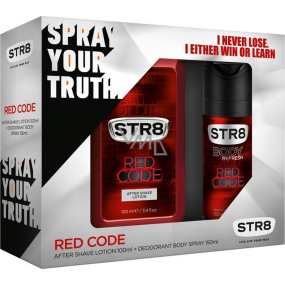 Str8 Red Code voda po holení 100 ml + deodorant sprej 150 ml, kozmetická sada