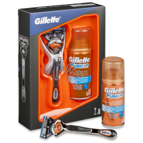 Gillette Fusion ProGlide Flexball holiaci stojok + Gél na holenie 75 ml, kozmetická sada, pre mužov