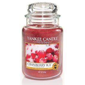 Yankee Candle Cranberry Ice - Brusnice na ľade vonná sviečka Classic veľká sklo 623 g