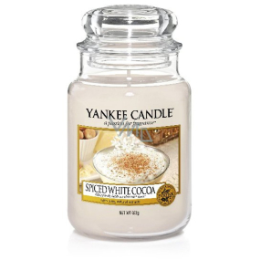 Yankee Candle Spice White Cocoa - Korenené biele kakao vonná sviečka Classic veľká sklo 623 g