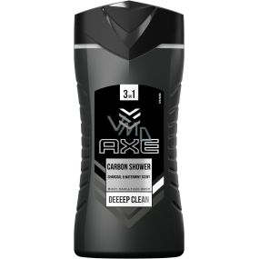 Axe Carbon Shower Deep Clean 3v1 sprchový gél na telo, vlasy aj tvár pre mužov 250 ml