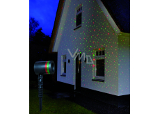 Annas Collection LED laser 4x funkcie obloha - stály, červená / zelená