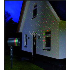 Annas Collection LED laser 4x funkcie obloha - pohyblivý, červená / zelená
