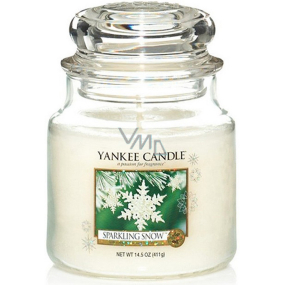 Yankee Candle Sparkling Snow - Iskrivý sneh vonná sviečka Classic strednej sklo 411 g