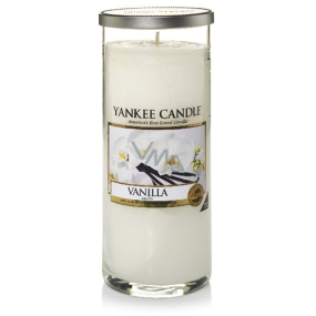 Yankee Candle Vanilla - Vanilka décor vonná sviečka veľký valec sklo 75 mm 566 g