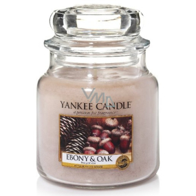Yankee Candle Ebony & Oak - Eben a dub vonná sviečka Classic strednej sklo 411 g
