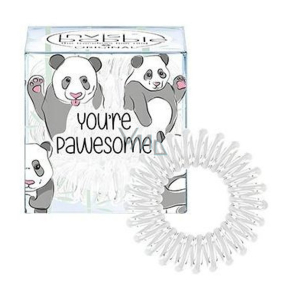 Invisibobble Original Circus Collection Pawesome originálne vlasové gumičky číre s bielym prúžkom panda 3 kusy