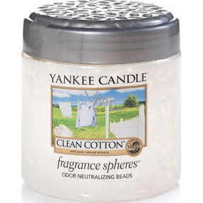 Yankee Candle Clean Cotton - Čistá bavlna Spheres voňavé perly neutralizujú pachy a osvieži malé priestory 170 g