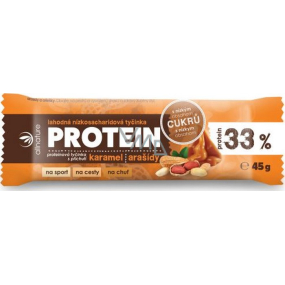 Allnature Proteínová nízkosacharidová tyčinka 33% karamel a arašidy 45 g