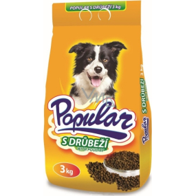 Popular S hydinovým kompletné krmivo pre psov 3 kg