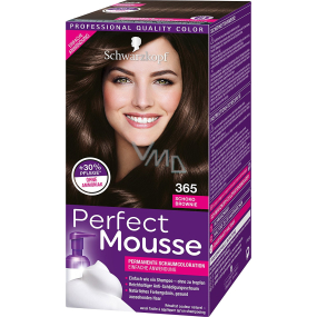 Schwarzkopf Perfect Mousse Inovatívna Foam Color farba na vlasy 365 Čokoládový fondán