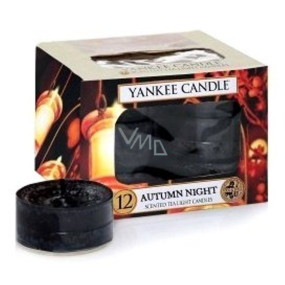 Yankee Candle Autumn Night - Jesenné večer vonná čajová sviečka 12 x 9,8 g